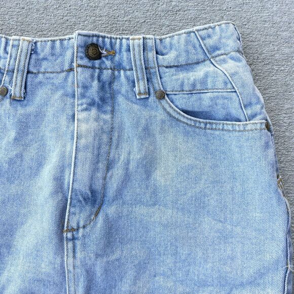 Vintage 90s Rare Absolutely No! Jeans Authentic Venom Skirt Fabric Ruffle Bottom - Picture 6 of 12